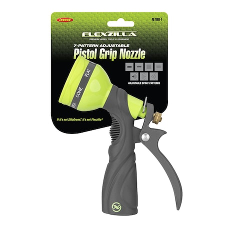 Flexzilla Metal 7-Pattern Adjustable Pistol Grip Garden Hose Nozzle NFZG66-E